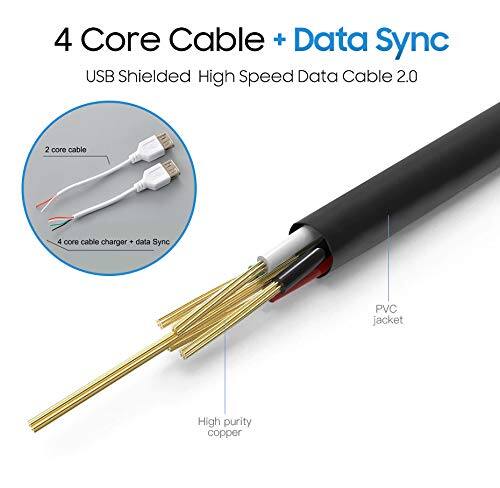 4 Core Cable + Data Sync  
USB Shielded High Speed Data Cable 2.0  

- 2 core cable  
- 4 core cable charger + data Sync  
- PVC jacket  
- High purity copper
