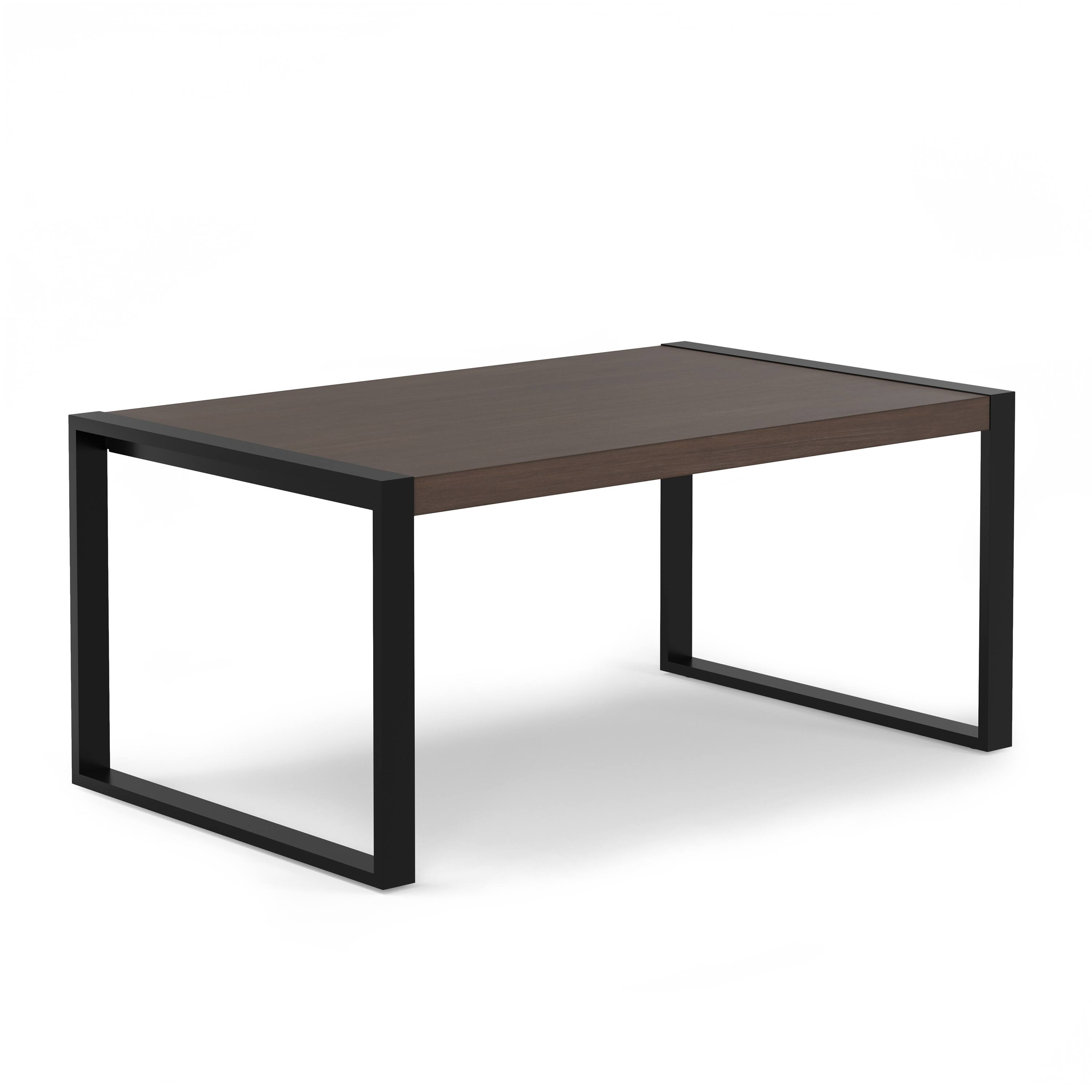 Alt View 4. Simpli Home - McKenzie 66 inch x 40 inch Rectangle Modern Industrial Dining Table in Smoky Grey - Smoky Grey.