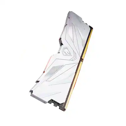 Front. Netac - Shadow II 8GB DDR4 3600MHz Desktop Memory UDIMM, CL18, White Heat Spreader - White.