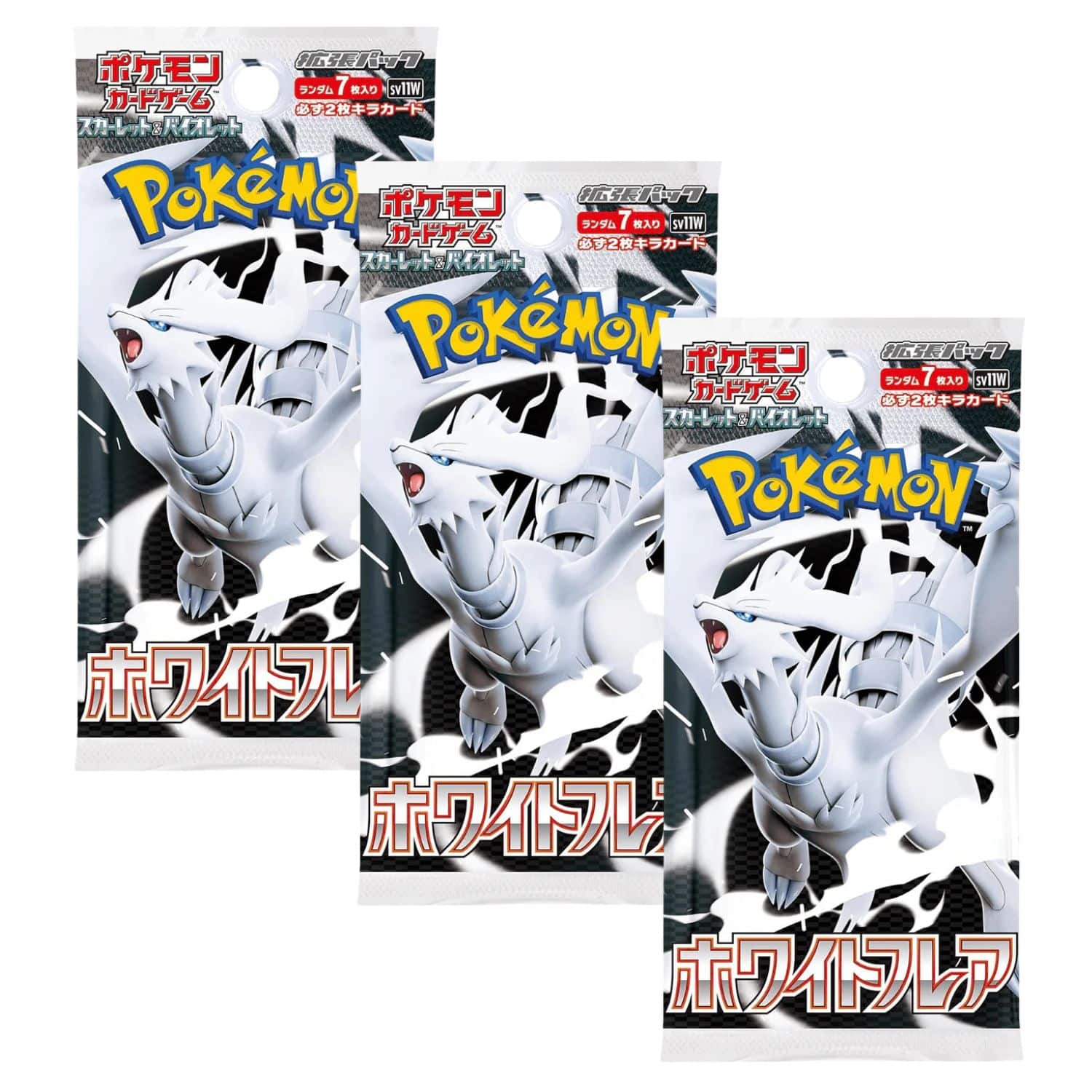 Pokémon - Pokemon TCG SV11W White Flare Booster Pack | 3-Pack (Japanese Version)