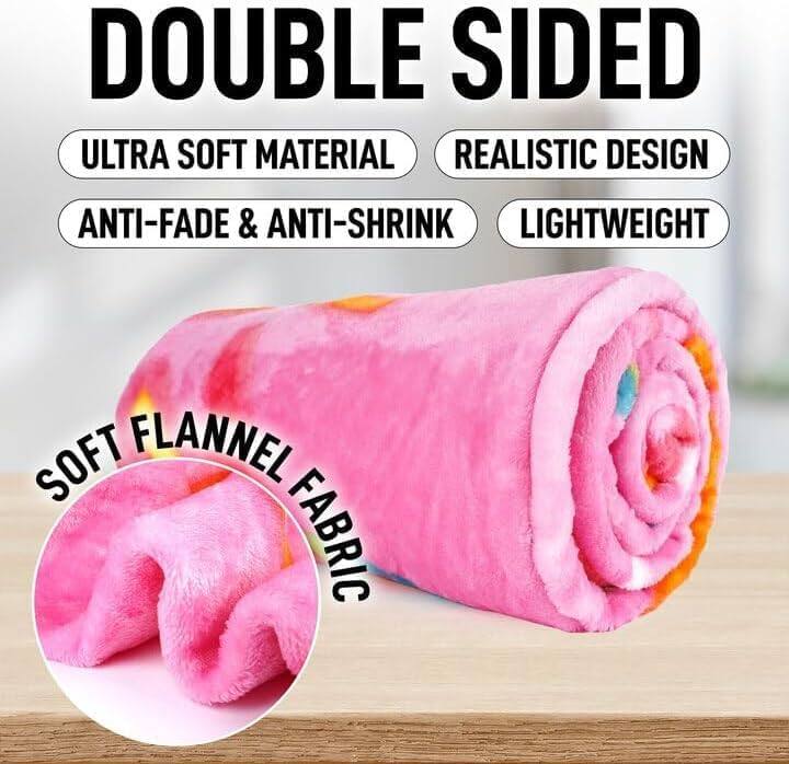 DOUBLE SIDED

- ULTRA SOFT MATERIAL
- REALISTIC DESIGN
- ANTI-FADE & ANTI-SHRINK
- LIGHTWEIGHT

SOFT FLANNEL FABRIC