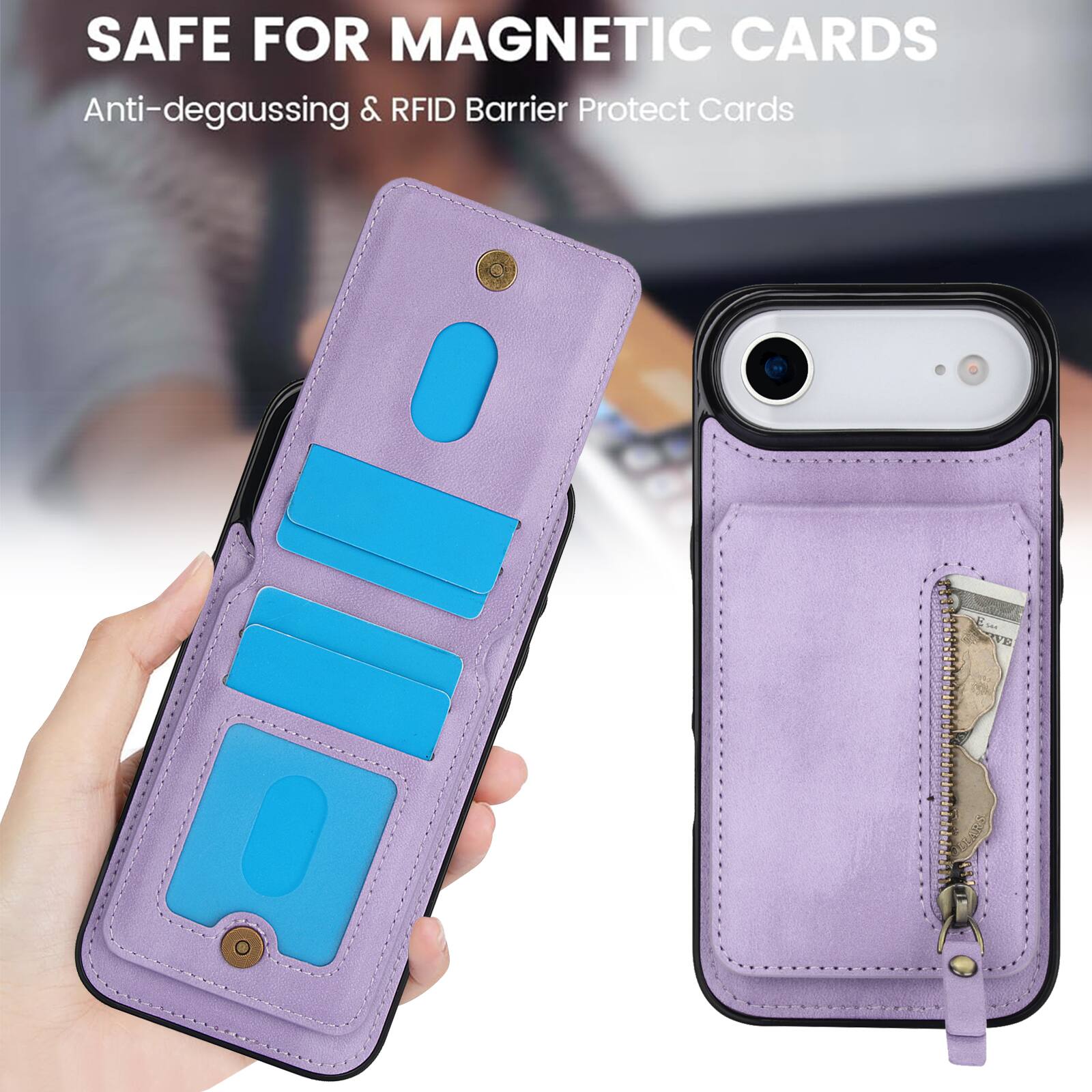 SAFE FOR MAGNETIC CARDS  
Anti-degaussing & RFID Barrier Protect Cards