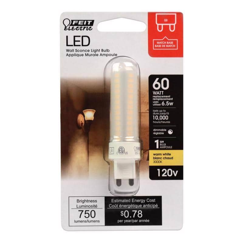 FEIT ELECTRIC - T4 G9 LED Bulb Warm White 60 Watt Equivalence 1 pk price history on PriceWatchPro