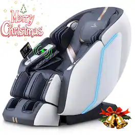 MassaMax - MT398 4D Massage Chair 2025 Full Body Stretch, Extended Footrest ,Foot Rollers Massage,Heat Therapy - White