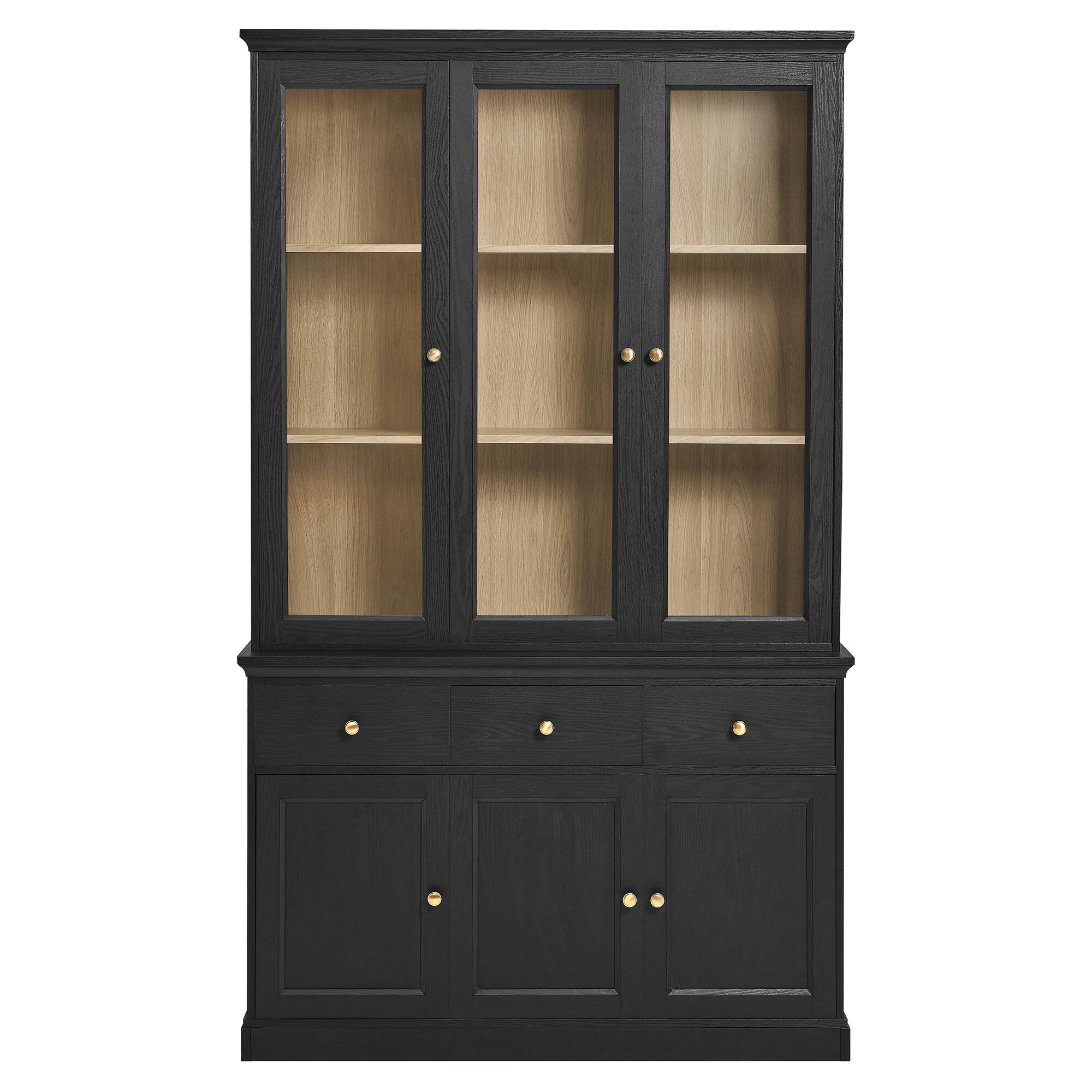 Alt View 5. Modway - Amara 79 Inch Large Storage Display Cabinet by Modway - Black Oak.