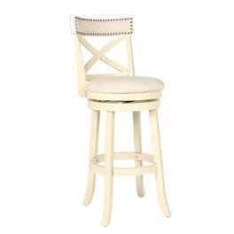 New Classic Furniture - Furniture York 29" Wood Bar Stool with Fabric Seat in Ant - White