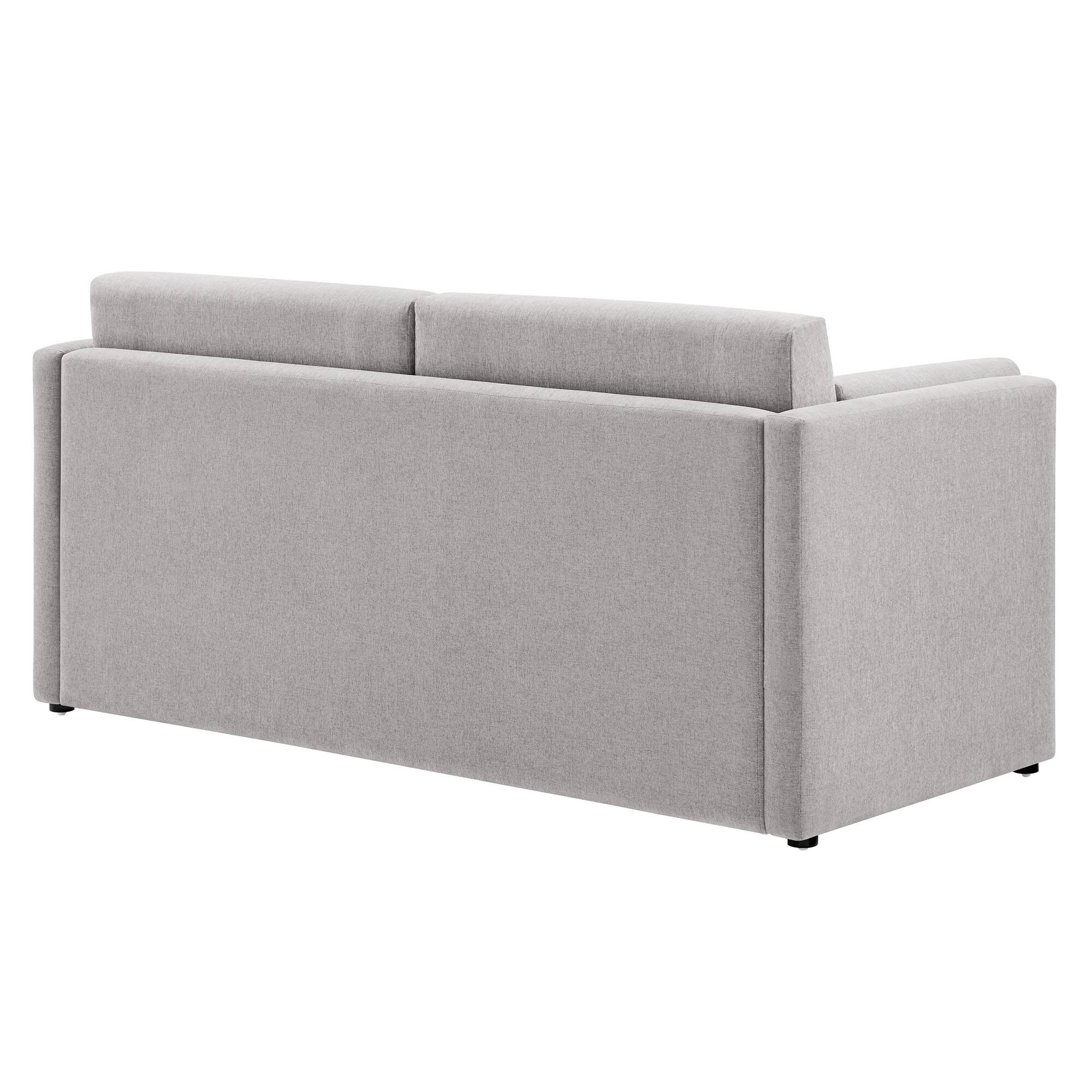 Alt View 3. Modway - Linden Upholstered Heathered Chenille Sofa by Modway - Taupe.