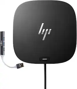 HP - USB-C Dock G5 100W Dock (5YH27AV#ABA) Bundle with Dockztorm Hub USB-C, HDMI, Ethernet, Audio & USB-A - Black