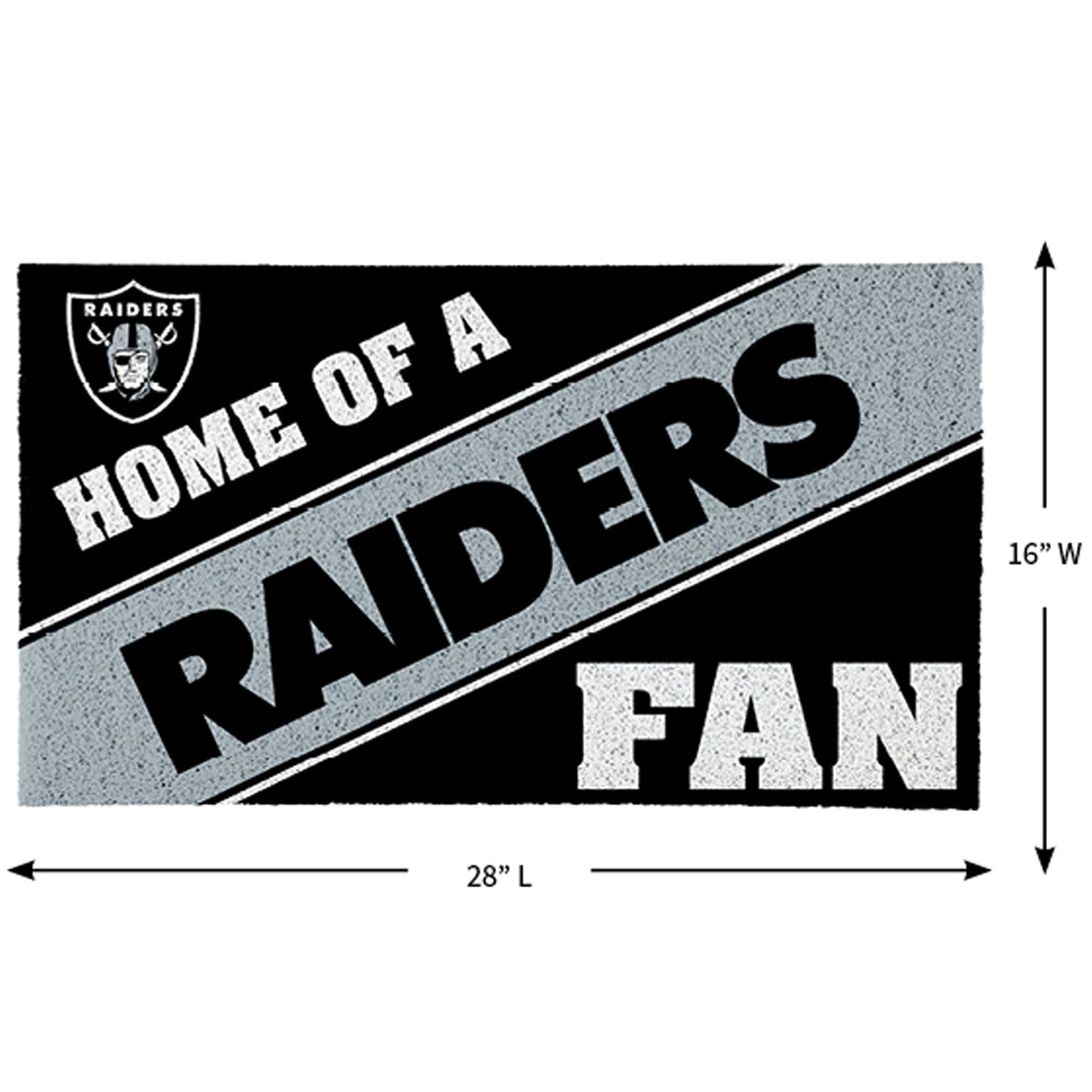 RAIDERS A OF HOME RAIDERS 16" W FAN 28" L