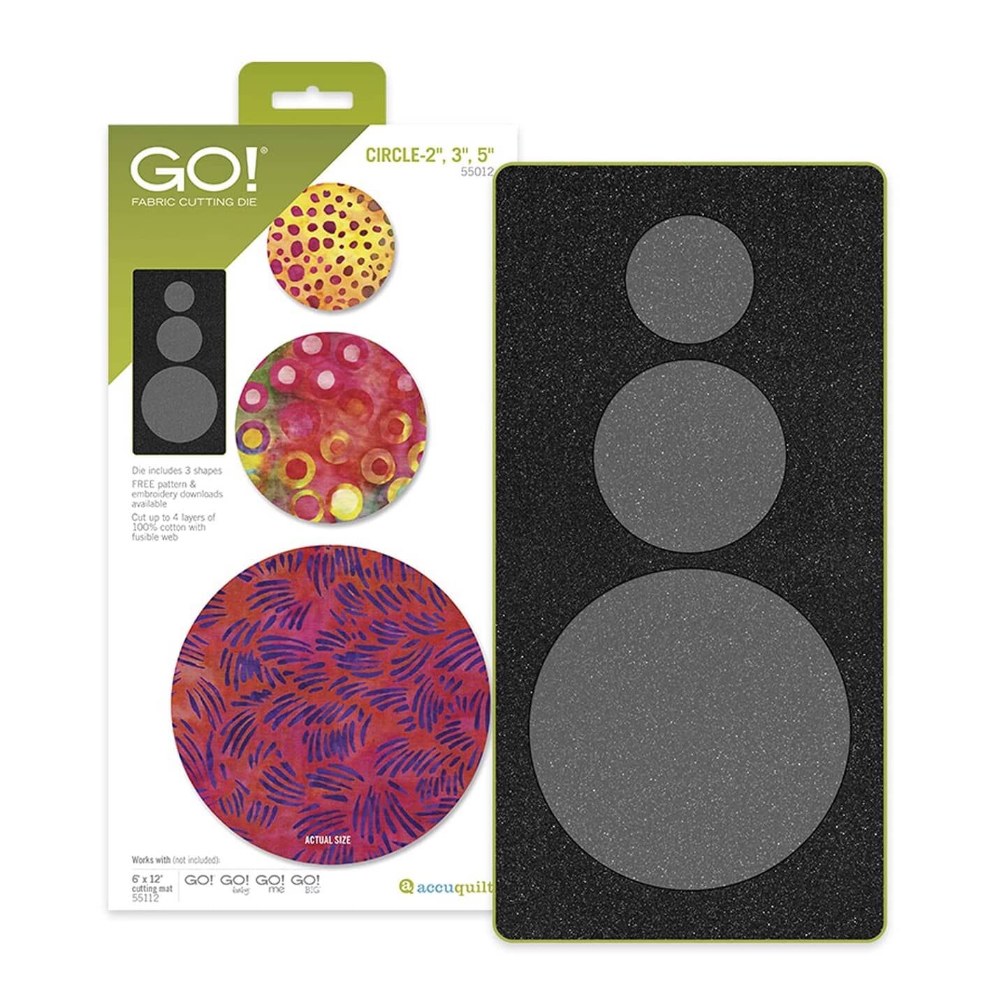 AccuQuilt - GO! Fabric Cutting Dies; Circles - Multicolor