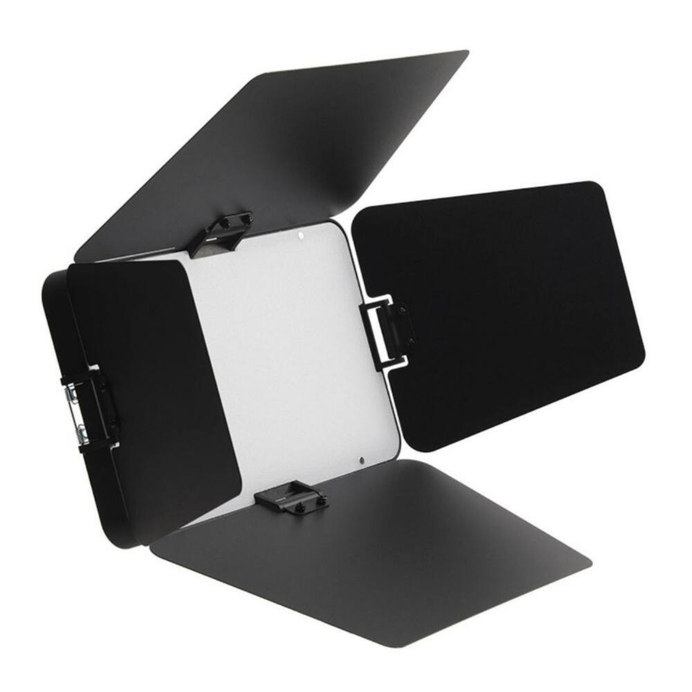 Left. Amaran - Amaran Pano 60c Black Barn Doors for Pano 60c Panel Light with 4 Leaf Design.