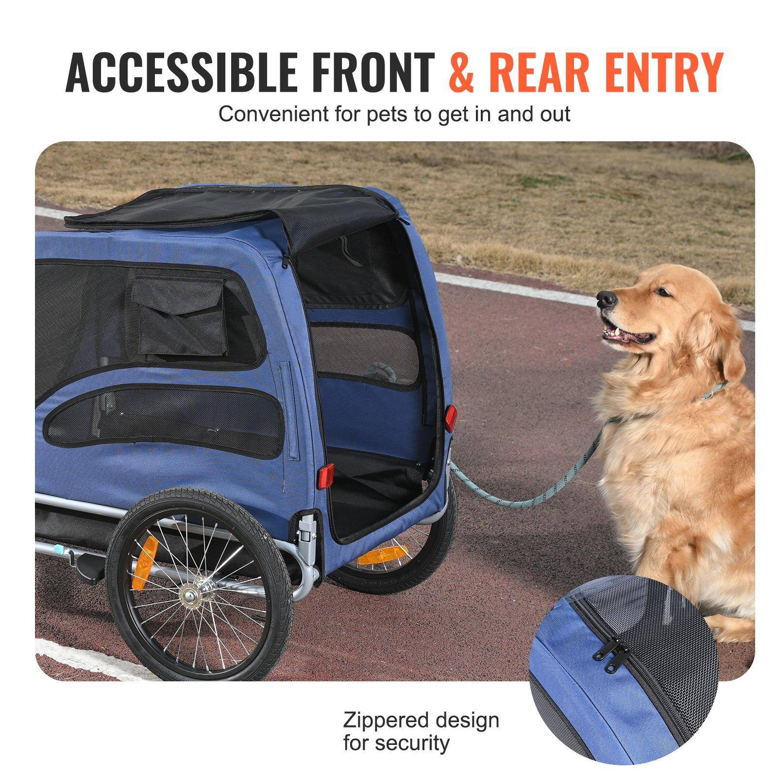 ACCESSIBLE FRONT & REAR ENTRY  
Convenient for pets to get in and out  

Zippered design for security