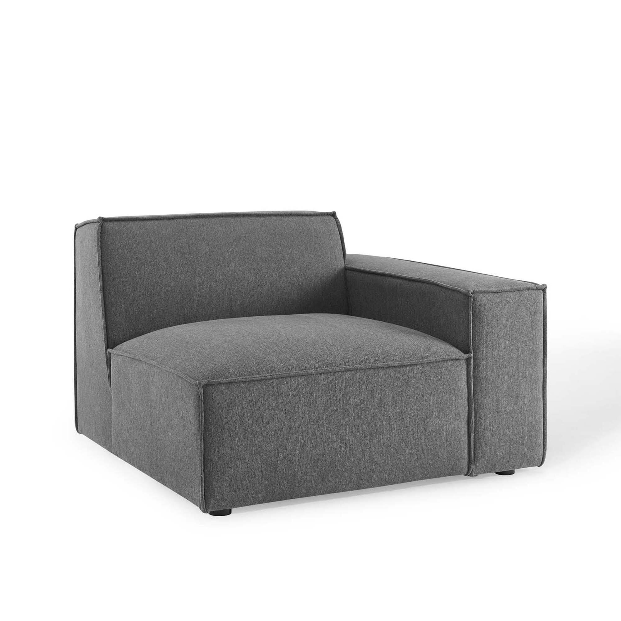 Angle. Modway - Restore 3-Piece Sectional Sofa by Modway - Black.