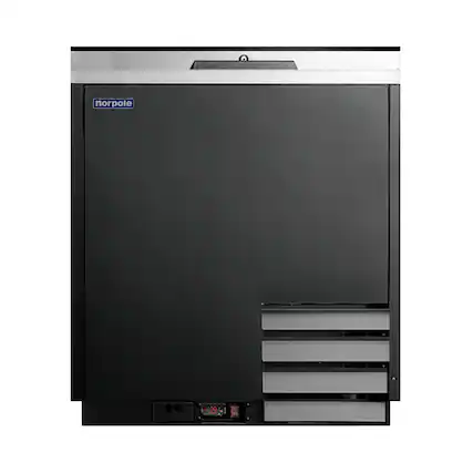 Front. Magic Chef - Commercial 36 in. 9.2 cu. ft. Glass Froster in Black - Black.