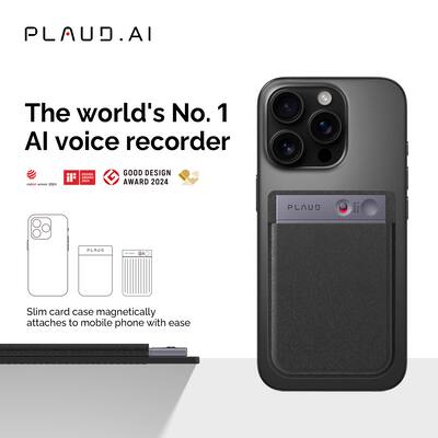 PLAUD Note Smart AI Voice/Audio Recorder Black PLD-64G-BL