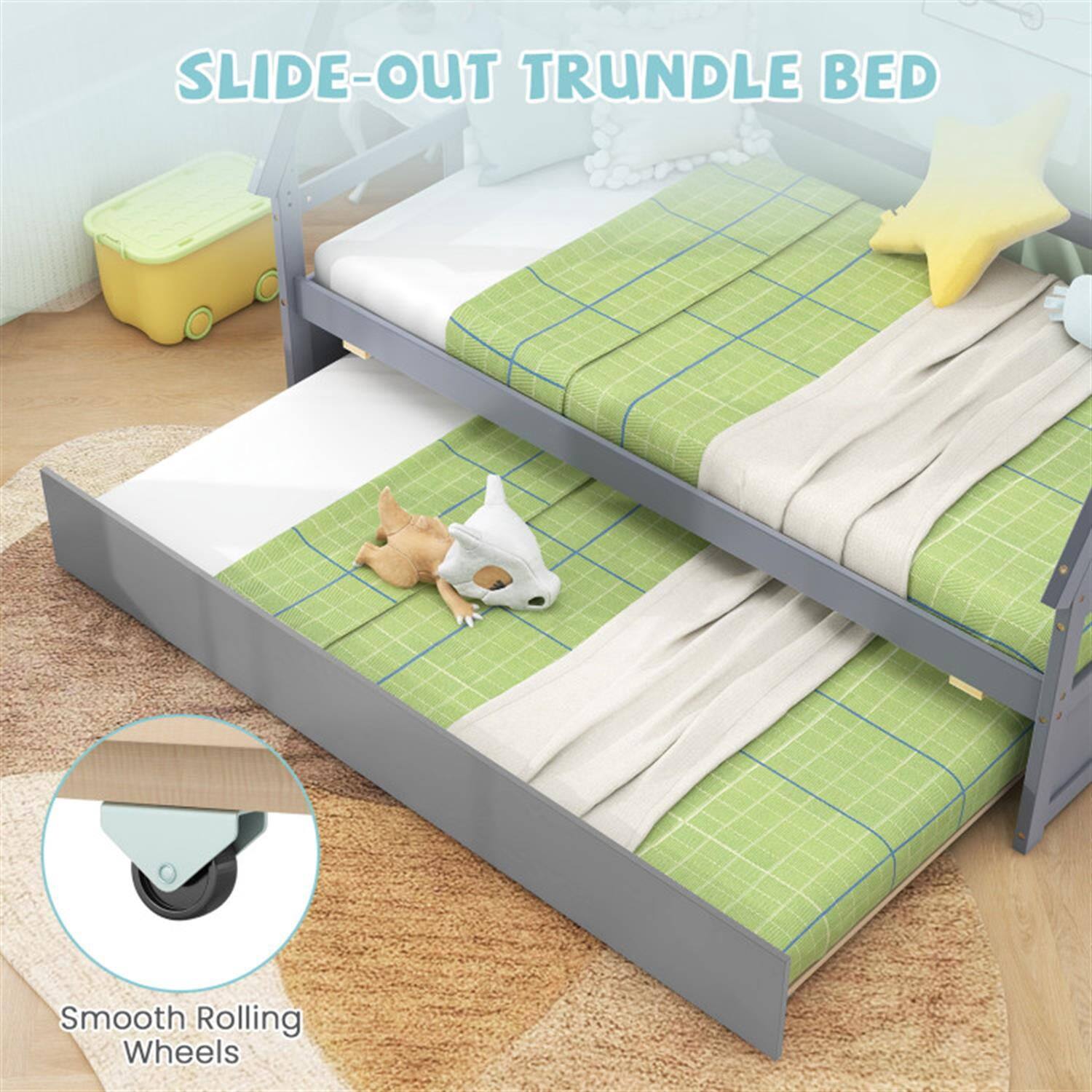 SLIDE-OUT TRUNDLE BED

Smooth Rolling Wheels