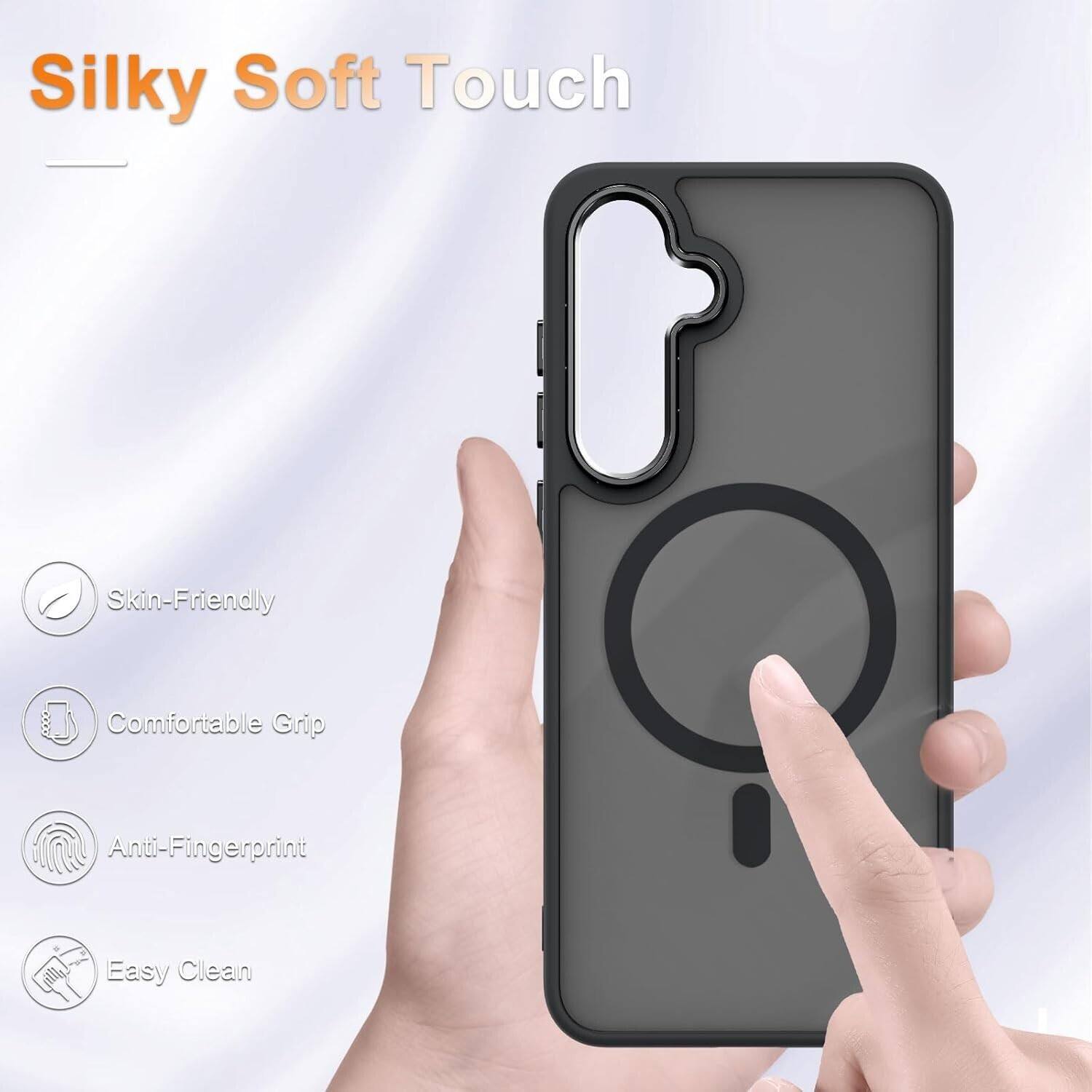 Silky Soft Touch Skin-Friendly Comfortable Grip Anti-Fingerprint Easy Clean