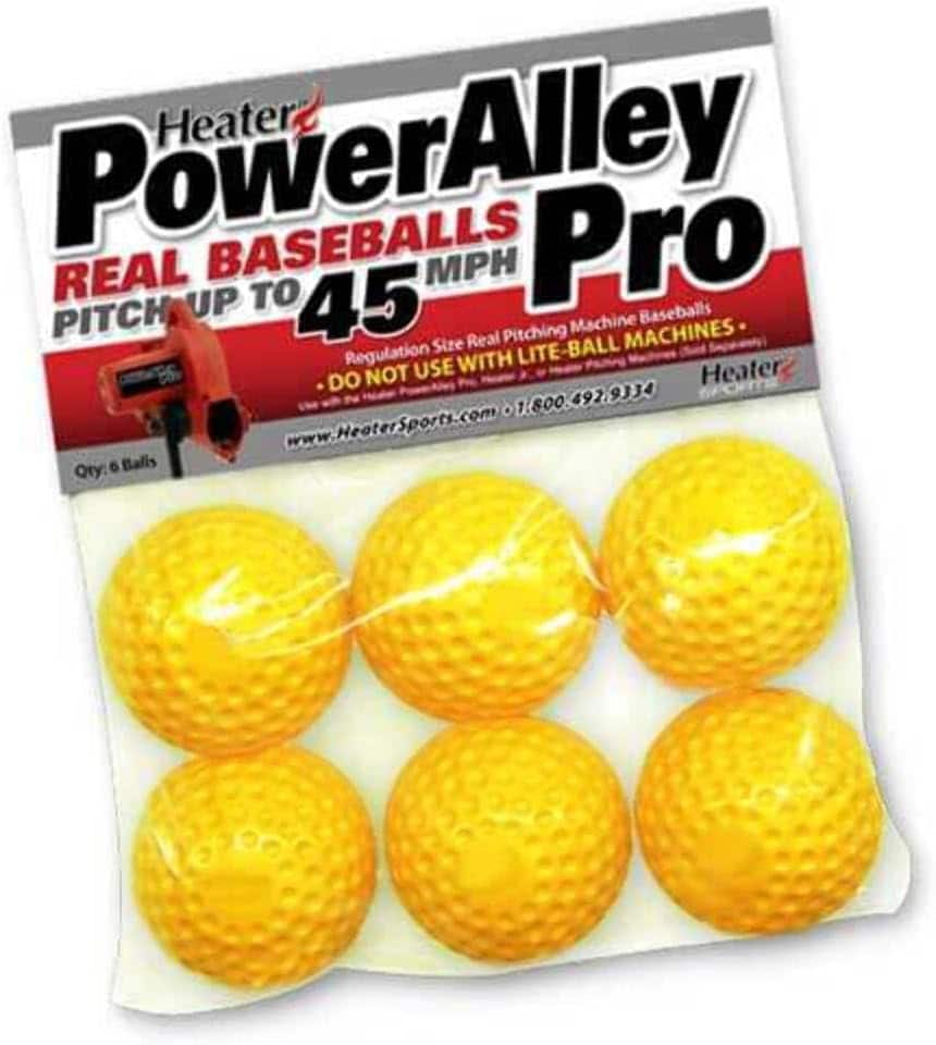 Amber Sporting Goods - Heater Sports PowerAlley Pro Dimple Baseballs for Training and Practice, Official Size and Weight - Yellow price history on PriceWatchPro