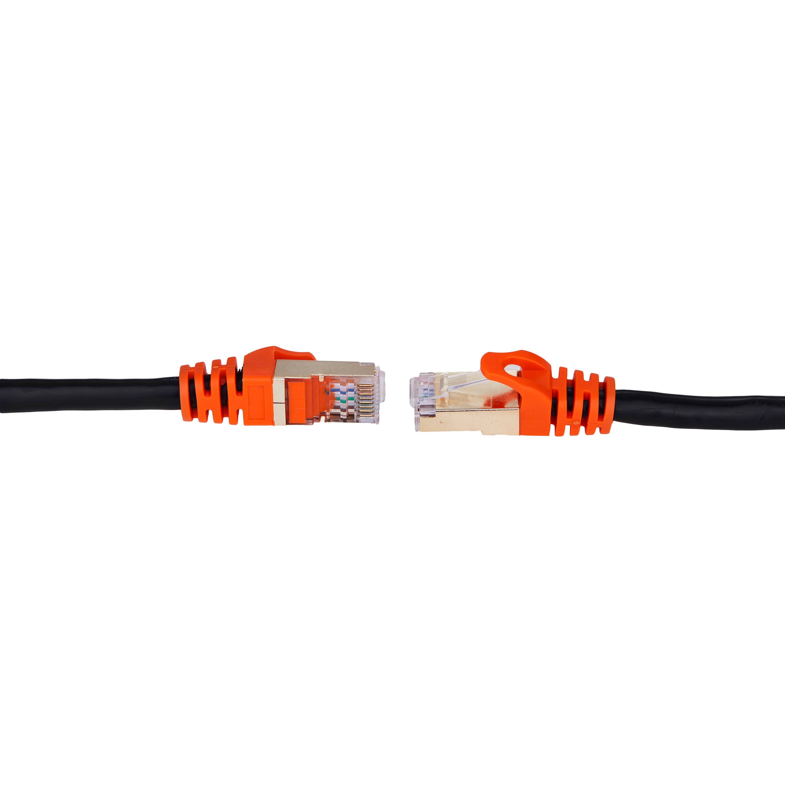 Alt View 2. Cables Direct Online - Cat7 Outdoor S/FTP Copper Ethernet Cable 600MHz 10Gbps Waterproof Direct Burial RJ45 Patch Cord, 50ft - Black.