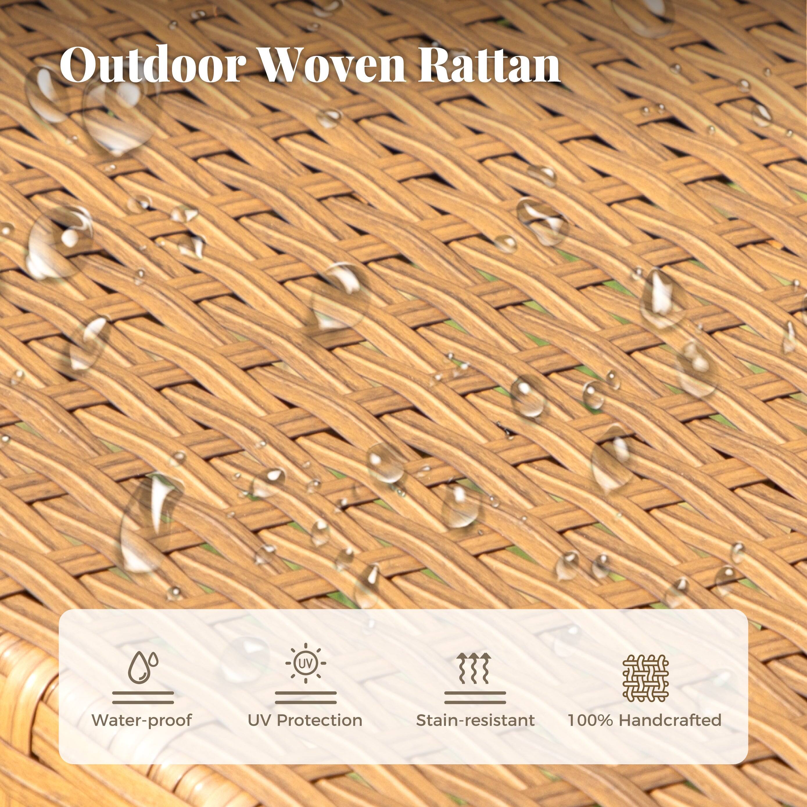 Outdoor Woven Rattan

- Water-proof
- UV Protection
- Stain-resistant
- 100% Handcrafted