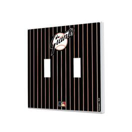 Keyscaper - San Francisco Giants 1958-1967 Cooperstown Pinstripe Double Toggle Light Switch Plate - Multicolor