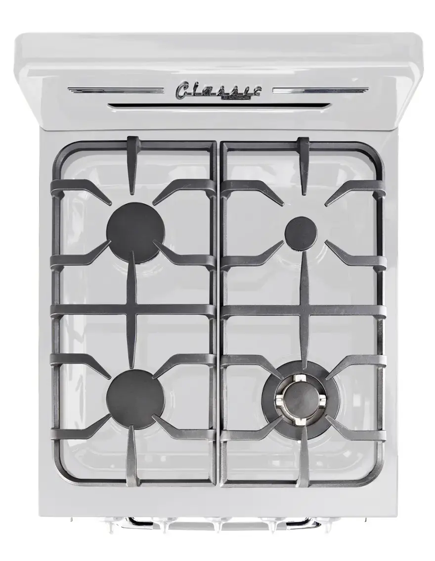 Alt View 11. Unique Appliances - Classic Retro 2.9 Cu. Ft. Freestanding Gas Convection Range - Marshmallow White.