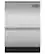 Front. Fisher & Paykel - Top Control Stainless Steel Built-in Double DishDrawer with 44 dBA - Stainless steel.