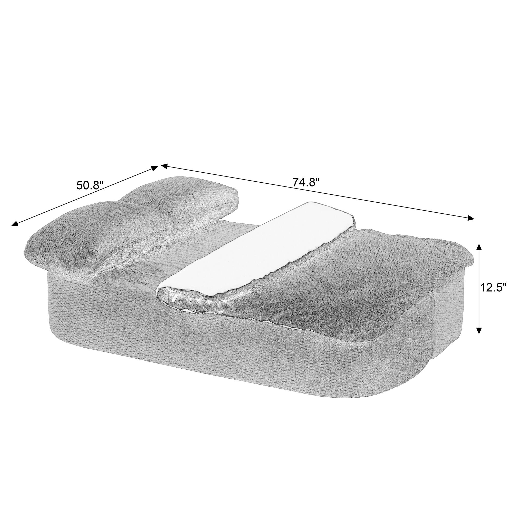 50.8" x 74.8" x 12.5"