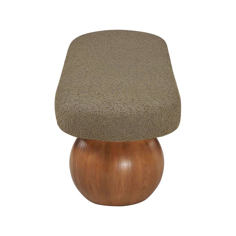 Alt View 3. Meridian Furniture - Bowie Olive Bench - Green.