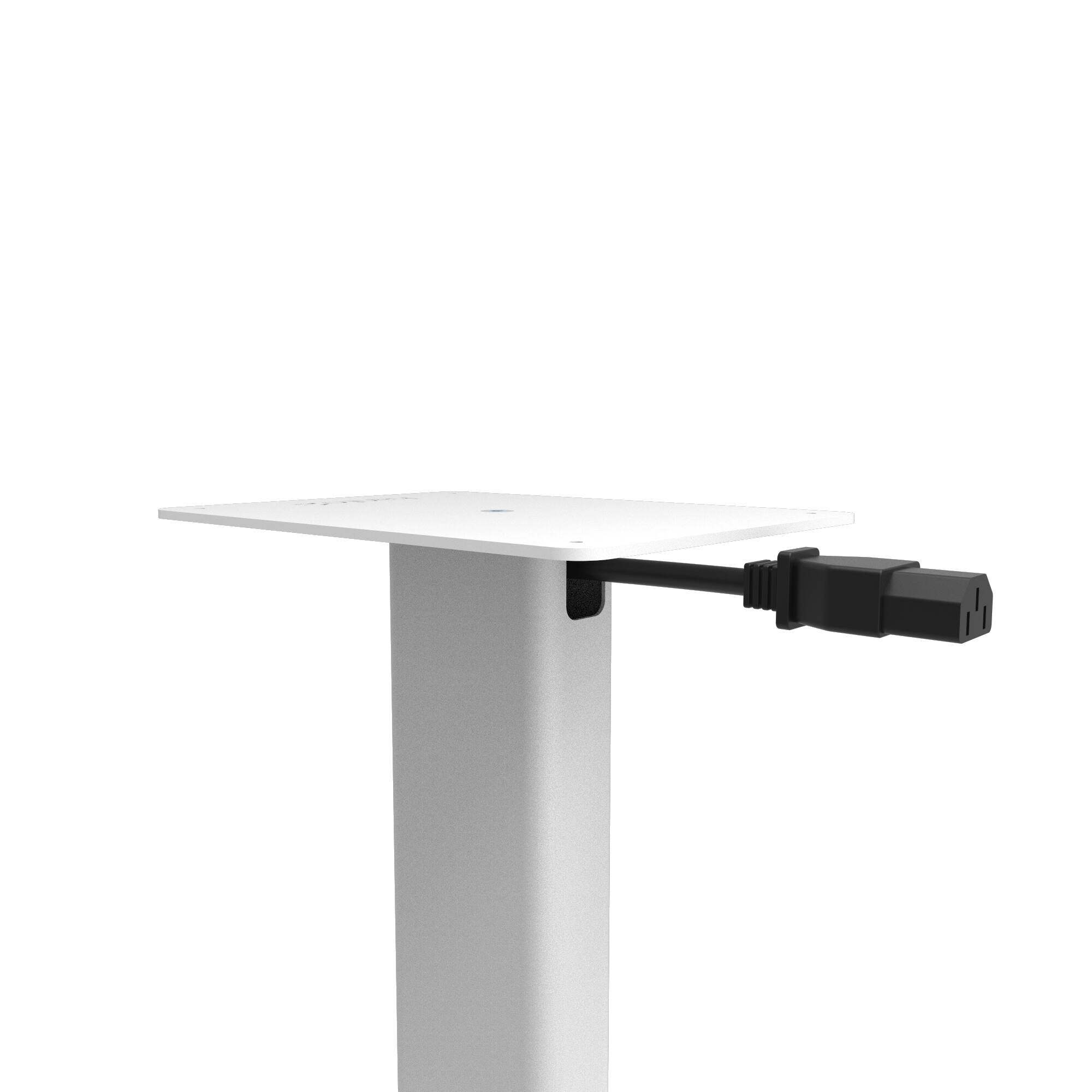 Left. Kanto - 28" Universal Bookshelf Speaker Floor Stands, Pair - White.