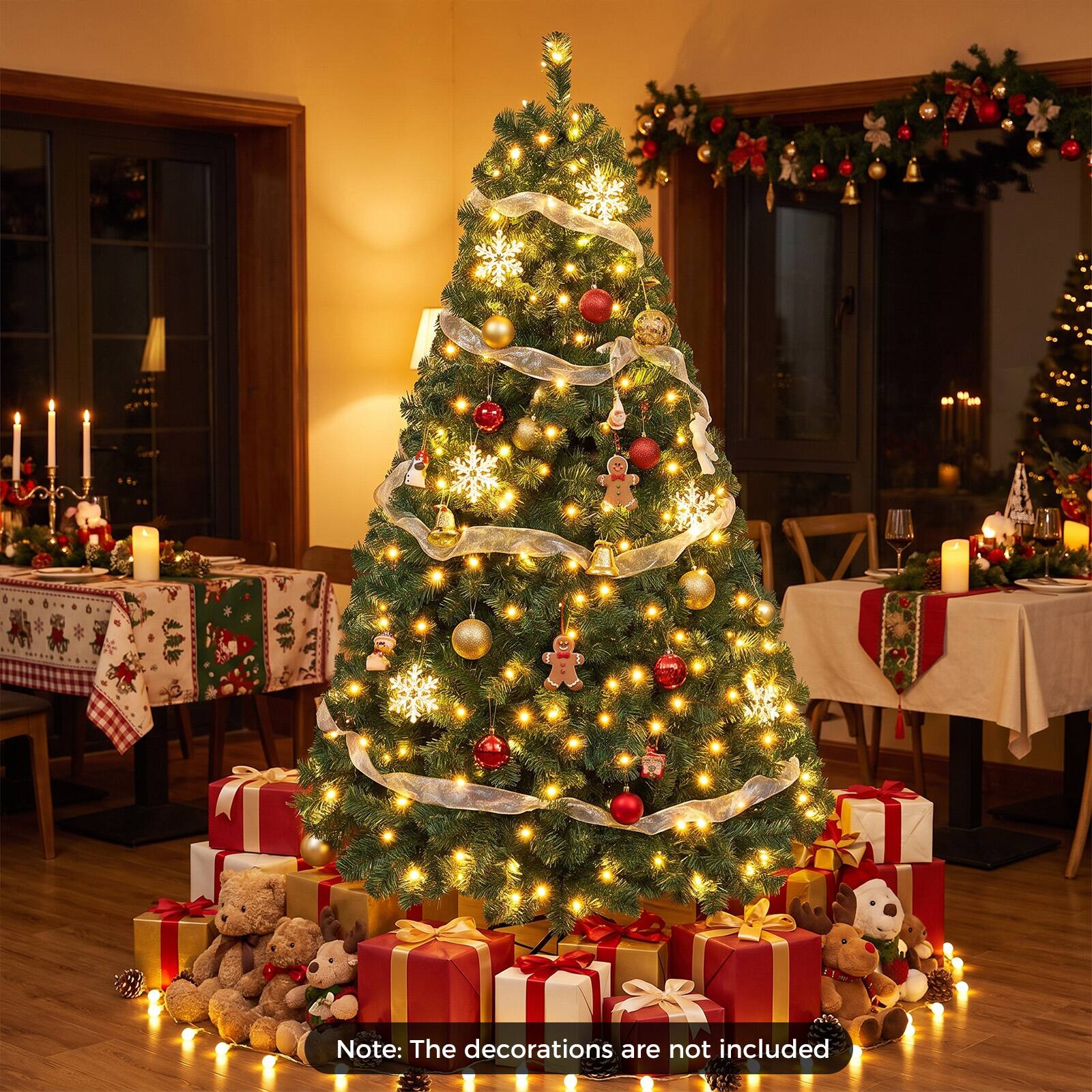 Note: The decorations are not included
