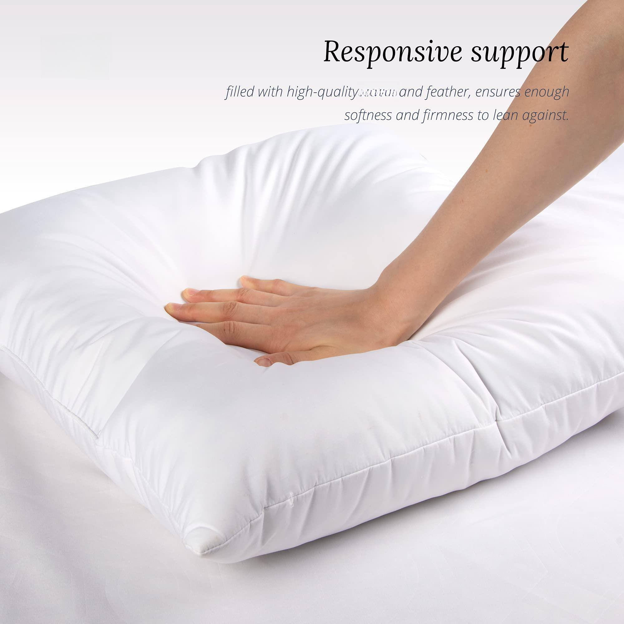 Responsive support  
filled with high-quality down and feather, ensures enough softness and firmness to lean against.