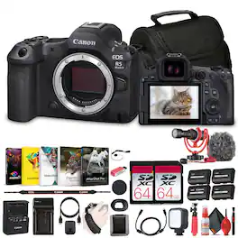 Canon - EOS R5 Mark II Mirrorless Camera, 45MP, Full-Frame Hybrid Camera, 8K Video Bundle