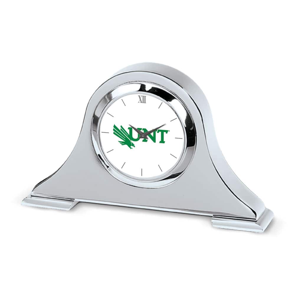Photos - Other Decoration Jardine - North Texas Mean Green Logo Napoleon Desk Clock - Silver 5128949