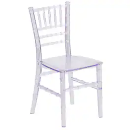 Emma + Oliver - Child’s All Occasion Resin Chiavari Chair for Home or Home Based Rental Business - Clear