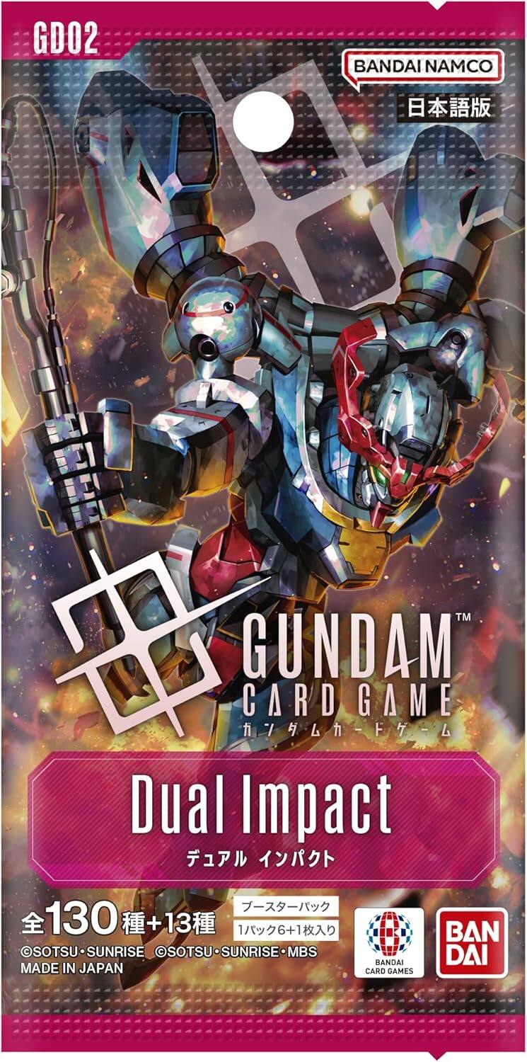 Bandai - Gundam Card Game Booster Pack - Dual Impact (GD02) (Japanese) - 6 Cards price history on PriceWatchPro