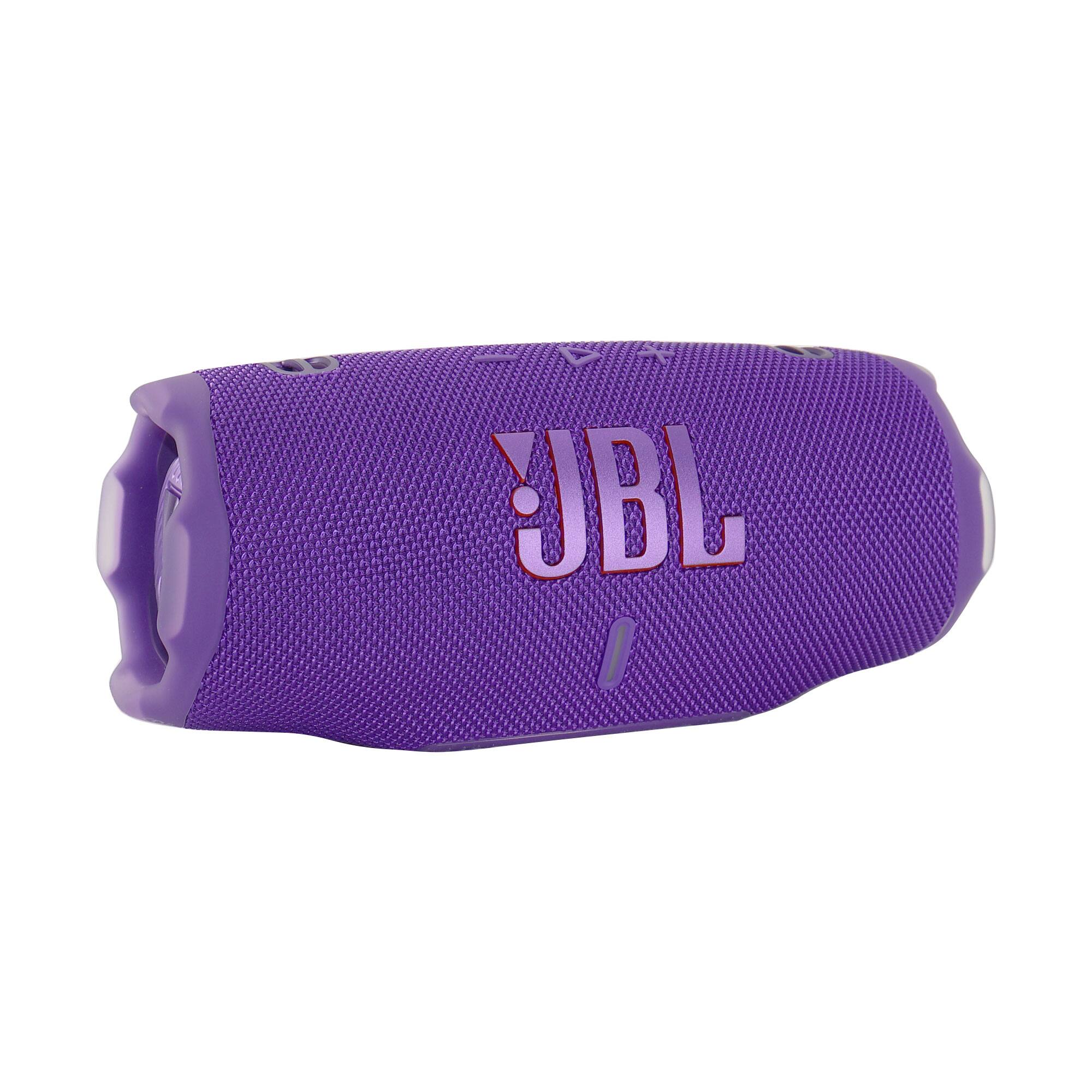 Alt View 1. JBL - 2x JBL Charge 6 Portable Bluetooth Wireless Speaker (Purple) - Purple.