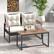 Alt View 1. Costway - 2 PCS Patio PE Wicker Furniture Set Loveseat with Acacia Wood Coffee Table Outdoor - Off White,Mix Brown.