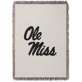 Chad & Jake - Ole Miss Rebels Woven Blanket - White