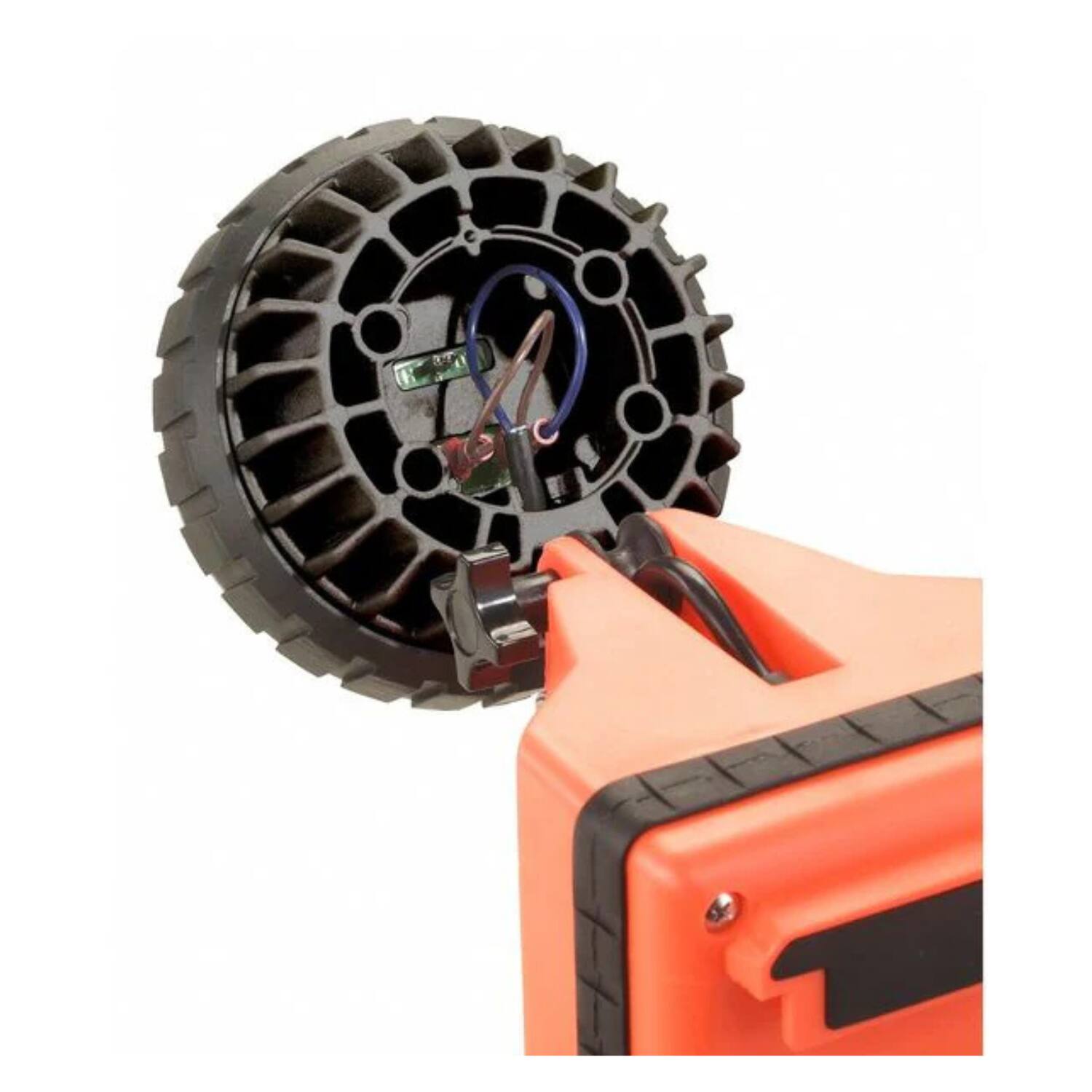 Left. Streamlight - Streamlight E-Flood LiteBox Standard System - 120V/100V AC/12V DC - Includes shoulder strap & mounting rack - Orange - Orange.