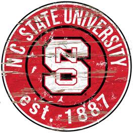 Fan Creations - NC State Wolfpack 23.5" Distressed Round Sign - Multicolor