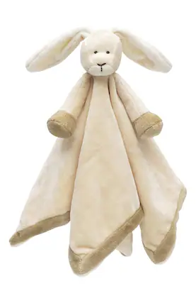 Front. TriAction Toys - Teddykompaniet Diinglisar Collection 11 Inch Plush Animal Blanket | Bunny - Brown.