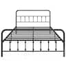 Costway - Queen Size Bed Frame with Headboard Under Bed Storage No Box Spring Needed - Black