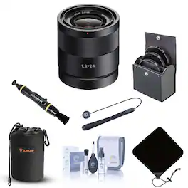Bundle - Sonnar T* E 24mm f/1.8 ZA Lens for Sony E with Accessories Kit