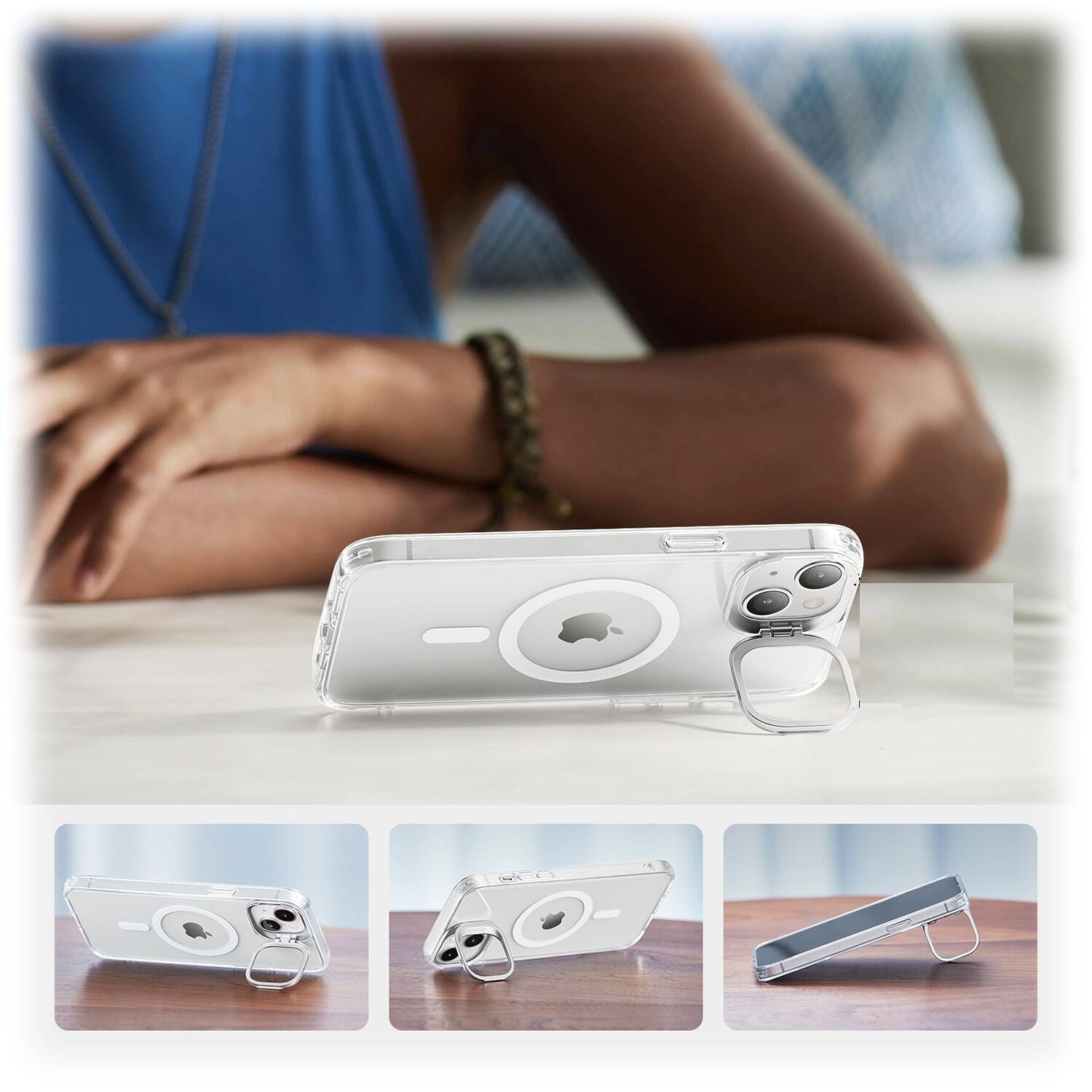 Alt View 12. SaharaCase - Hybrid-Flex Kickstand Case for Apple iPhone 14 Plus - Clear.