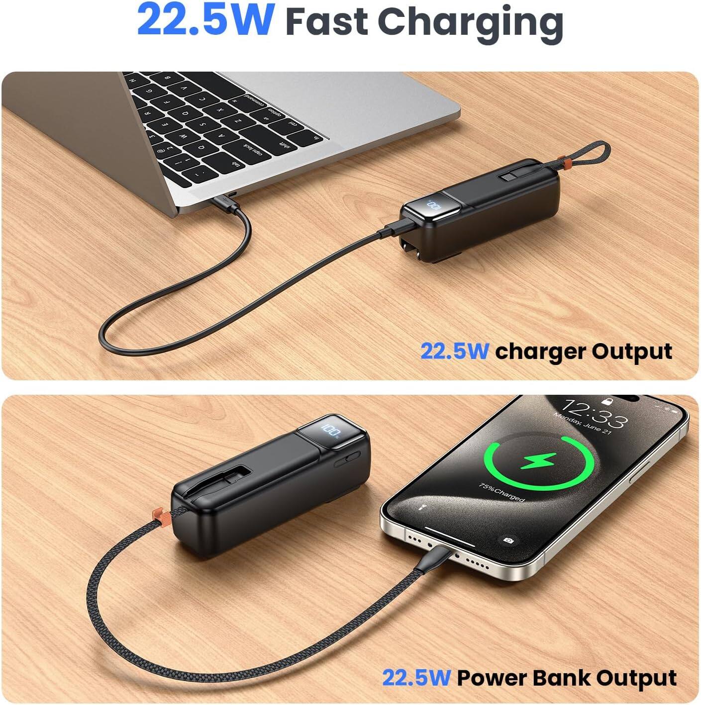 22.5W Fast Charging

22.5W charger Output

22.5W Power Bank Output