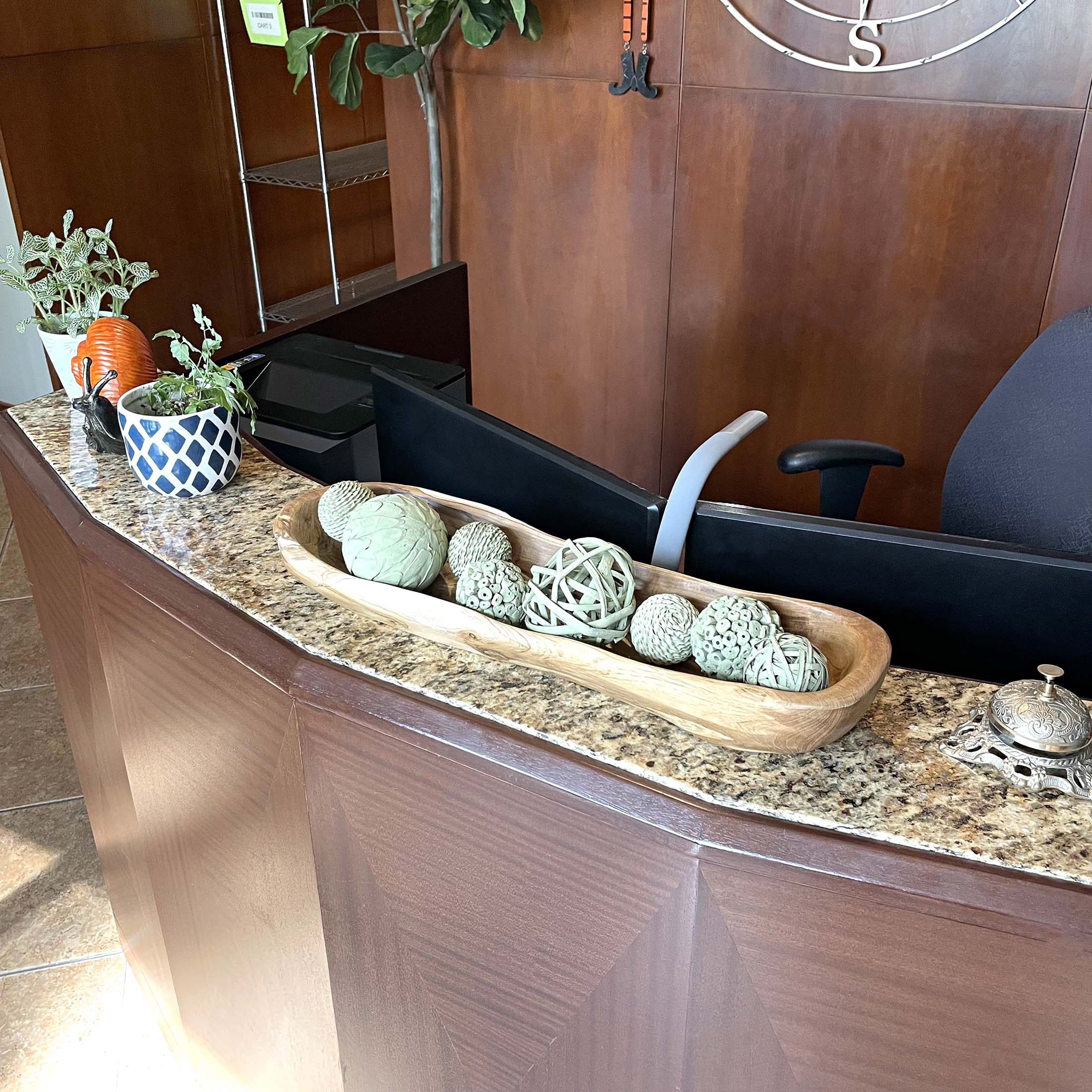 Alt View 4. Things2Die4 - Hand-Carved Wooden Bowl, 23"x6.5"x3.5", Light Brown Stained, Handmade Craft - Brown.