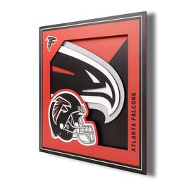 YouTheFan - Atlanta Falcons 12'' x 12'' 3D Logo Wall Art - Multicolor