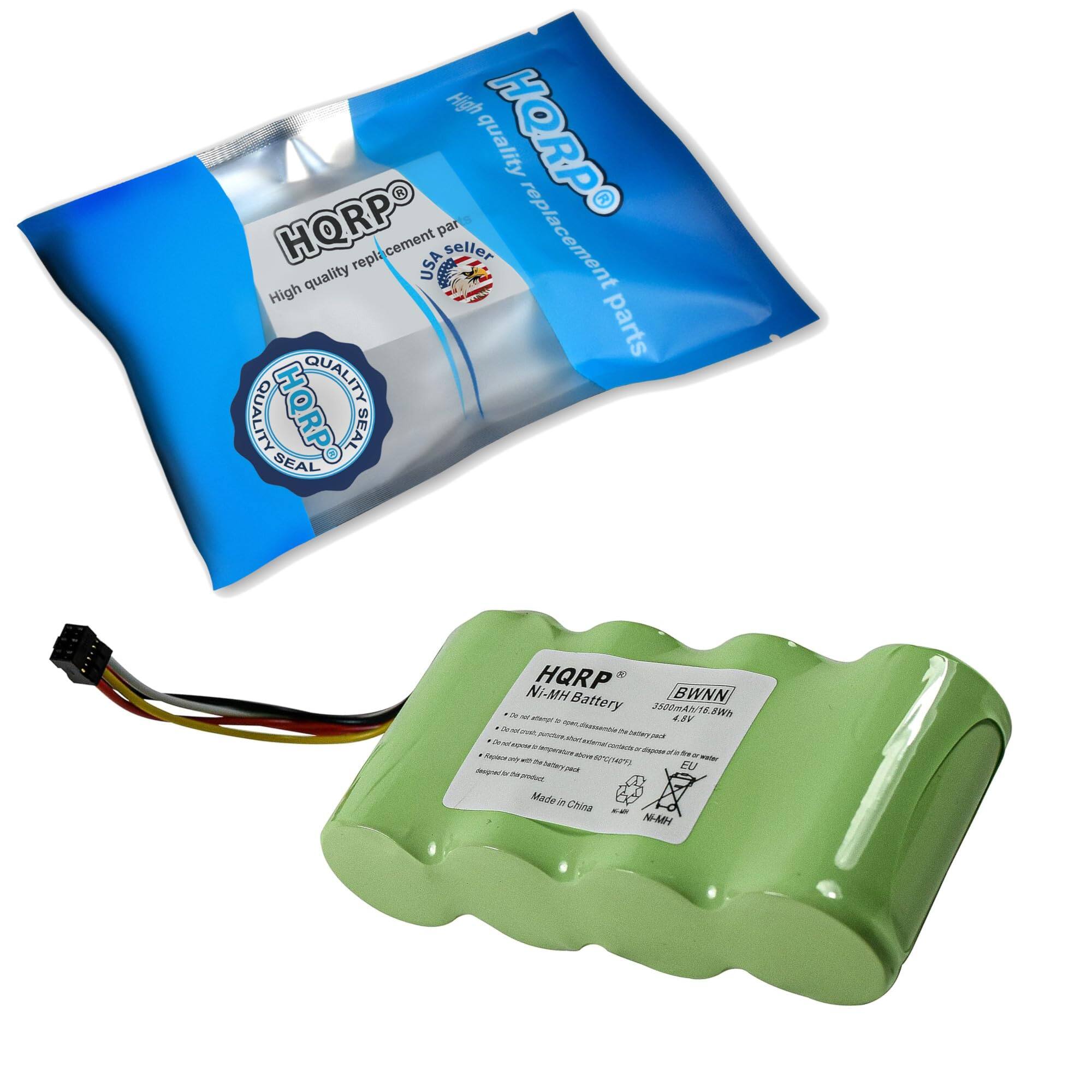 High quality replacement parts  
HQRP  
High quality replacement parts  
USA seller  
HQRP  
SEAL  
HQRP  
NI-MH Battery  
BWNN 330mAh 4.8V  
Made in China  
N-ABT