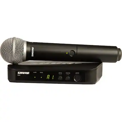 SHURE
audio ready
SHURE BLX4
group (A-Y)
channel 1-99
power